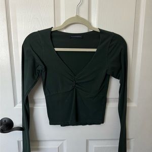 Brandy Melville Green Long Sleeve Top